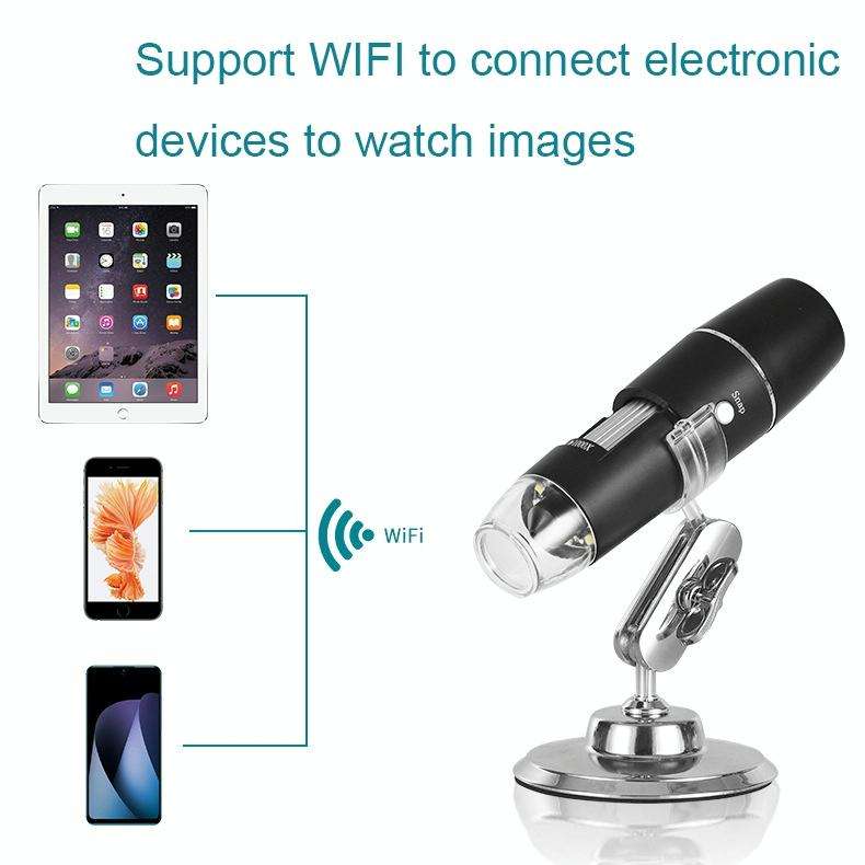 50X-1000X Wireless WIFI Connection LED Light Portable Digital Microscope, Specification: W05