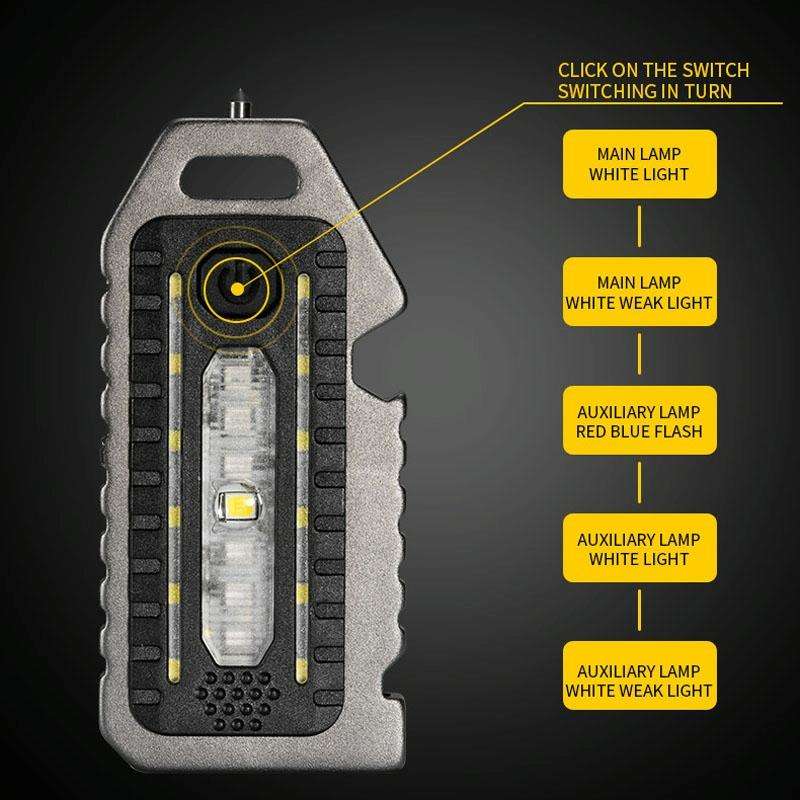 E-SMARTER W5135 Mini Keychain Strong Light Portable Flashlight(Tarnish)