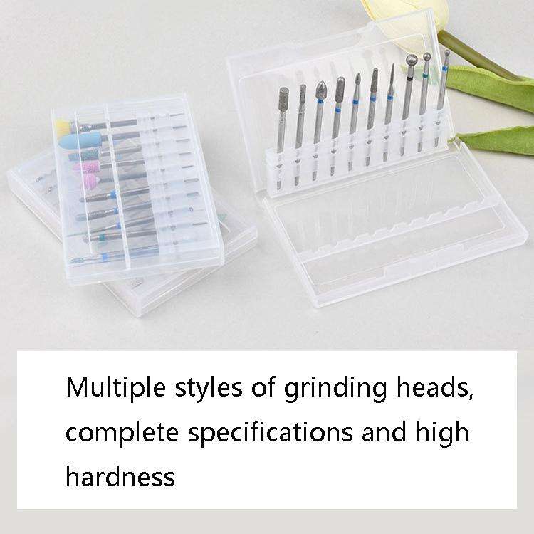 Tungsten Steel Alloy Nail Art Polished Head Set Grinding Machine Drain Brush Dead Polishing Tool,...
