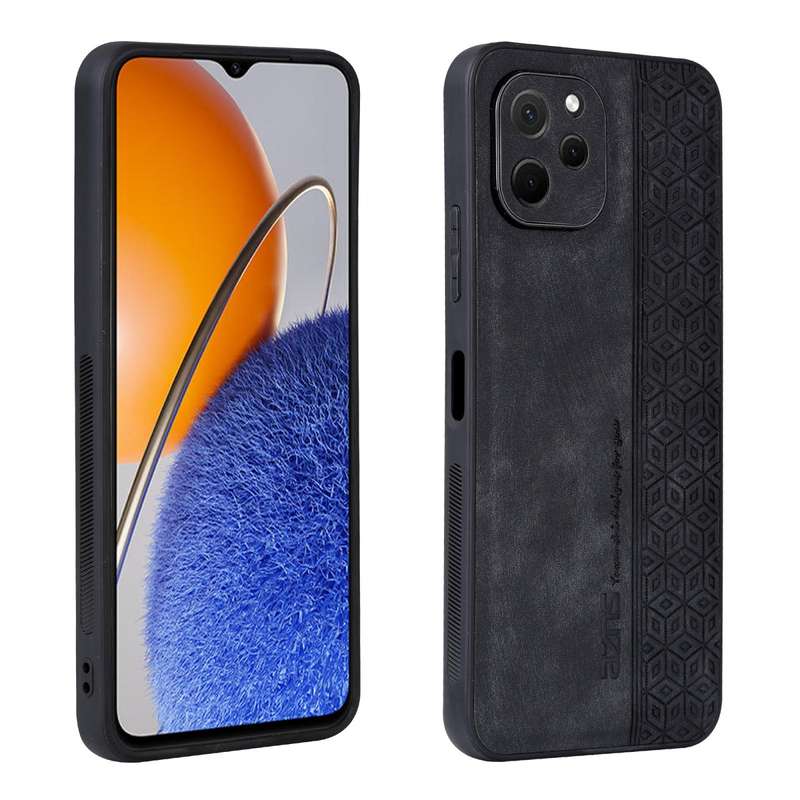For Huawei Enjoy 50z / nova Y61 AZNS 3D Embossed Skin Feel Phone Case(Black)