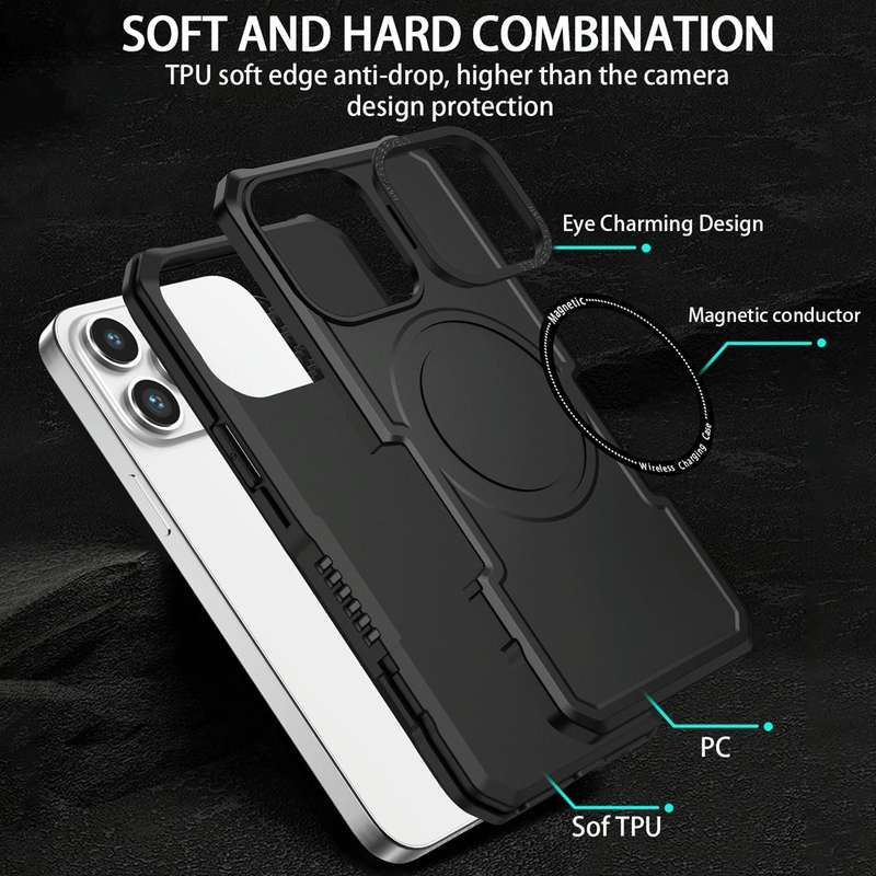 For Samsung Galaxy Note20 Ultra MagSafe Shockproof Armor Phone Case(Black)