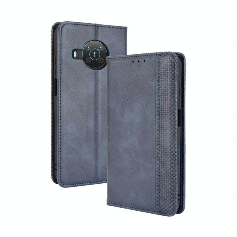 For Nokia X10 / X20 Magnetic Buckle Retro Crazy Horse Texture Horizontal Flip Leather Case with H...