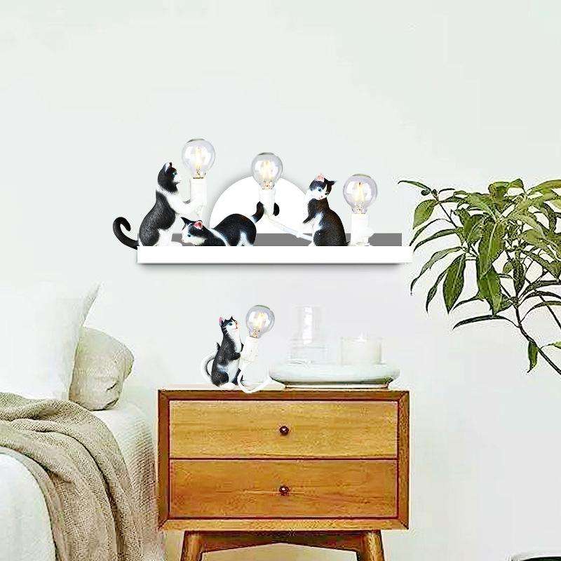 Cat Light Animal Table Lamp Mini Night Light, Power Plug:UK Plug(Look at the Tail)