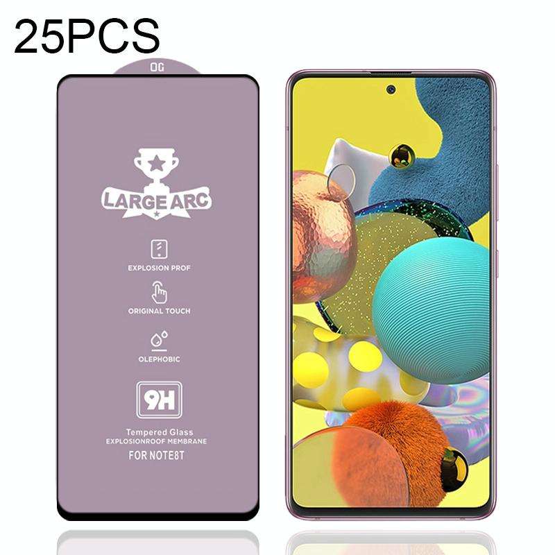 For Samsung Galaxy A51 5G 25 PCS 9H HD Large Arc High Alumina Full Screen Tempered Glass Film