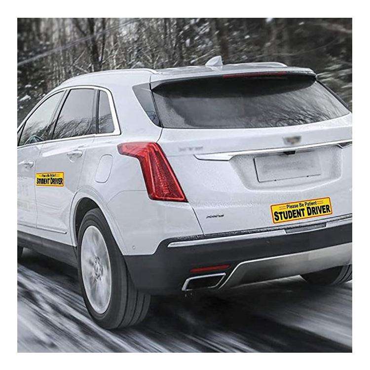 2 PCS STUDENT DRIVER Novice Car Sticker Magnetic Reflective Car Sticker 25 x 8 cm(Type B)