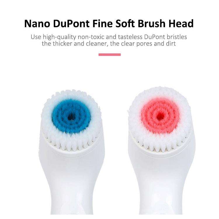 CNaier AE-868 Battery-powered Silicone Ultrasonic Vibration Face Skin Care Electric Facial Cleans...