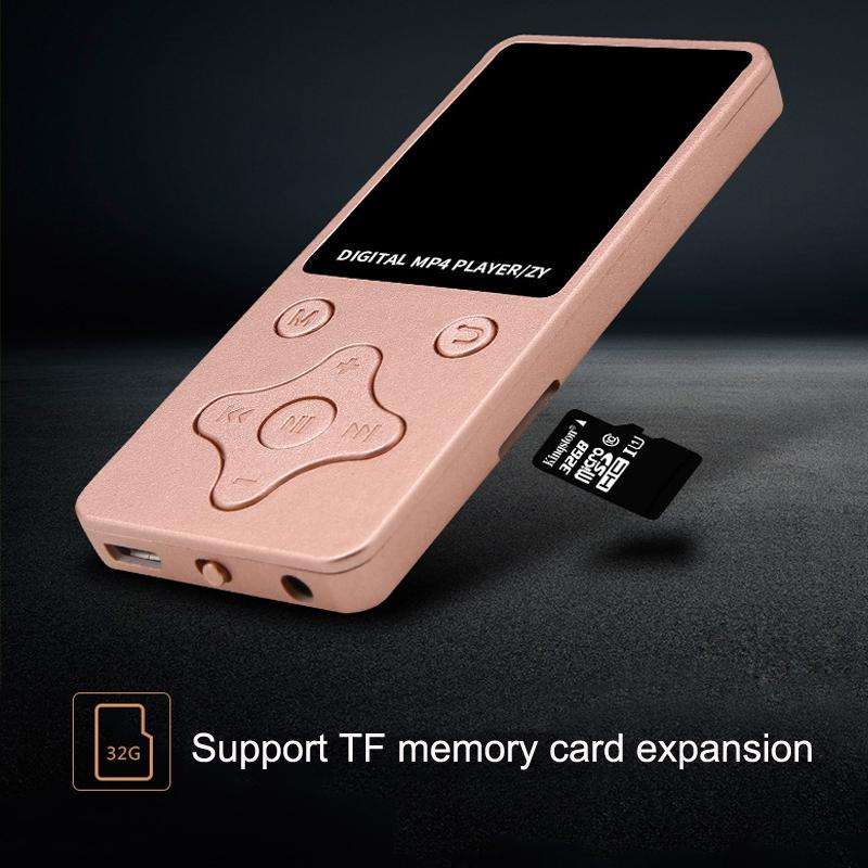 T68 Card Lossless Sound Quality Ultra-thin HD Video MP4 Player(Blue)