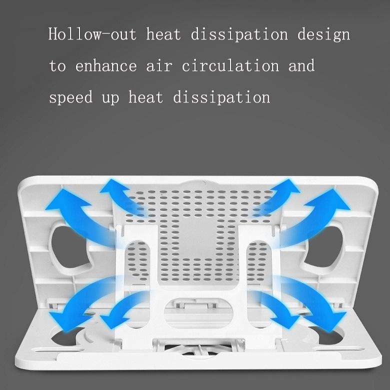 Foldable Laptop Desktop Heightening Cooling Bracket(Black)
