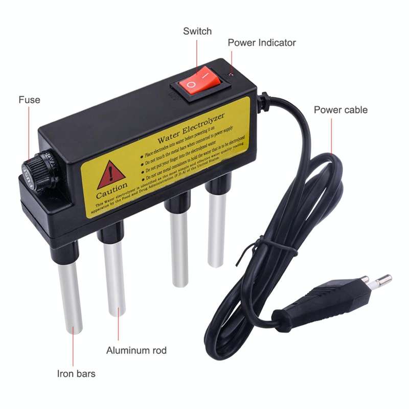2 PCS Household Electrolyzer Test Electrolysis Water Tools Water Purity Level Meter PH Testing To...