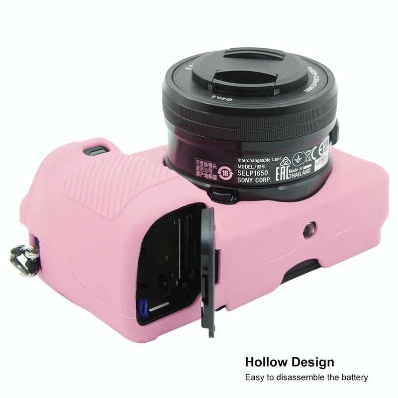 PULUZ Soft Silicone Protective Case for Sony ILCE-6300 / A6400(Pink)