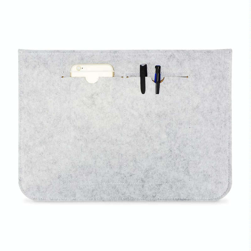Portable Air Permeable Felt Sleeve Bag for MacBook Laptop, with Power Storage Bag, Size:15 inch(G...