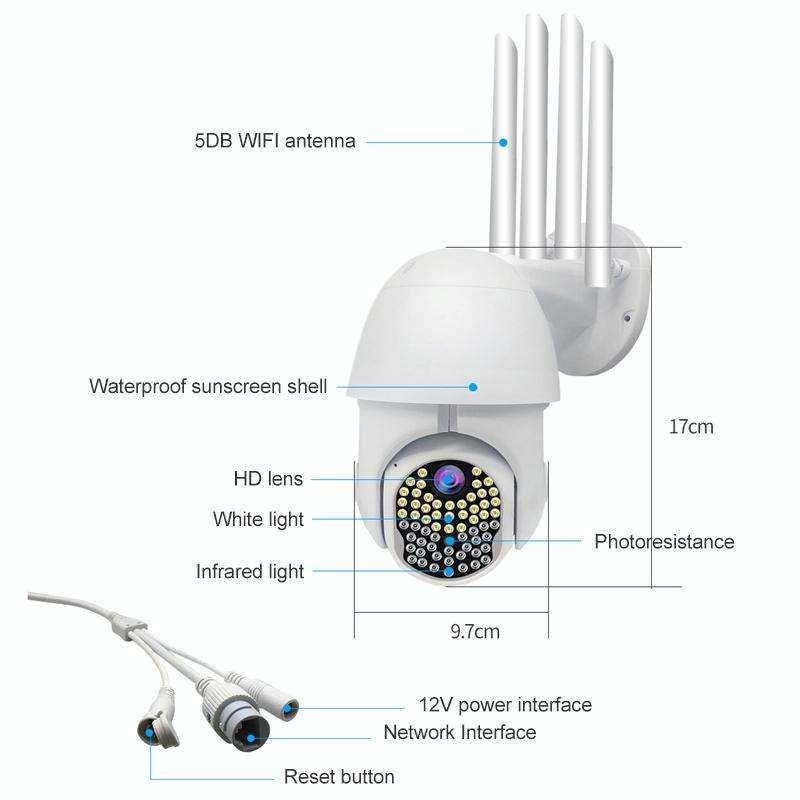 AL-63 2.0 Million Pixels 1080P HD WiFi IP Camera, Support Night Vision & Motion Detection & Two-w...