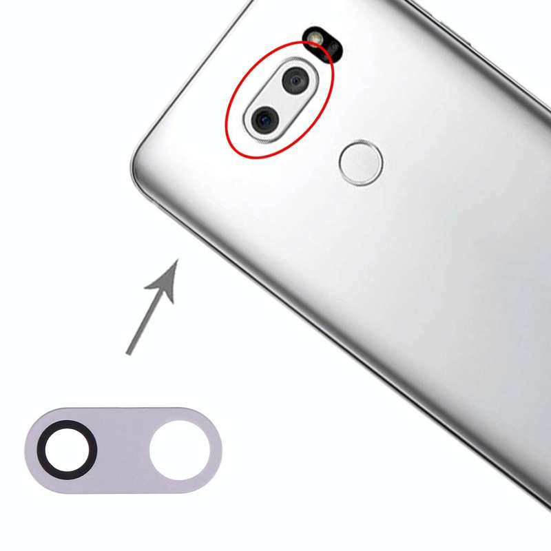 10 PCS Back Camera Lens for LG V30 H930 H933 (Silver)