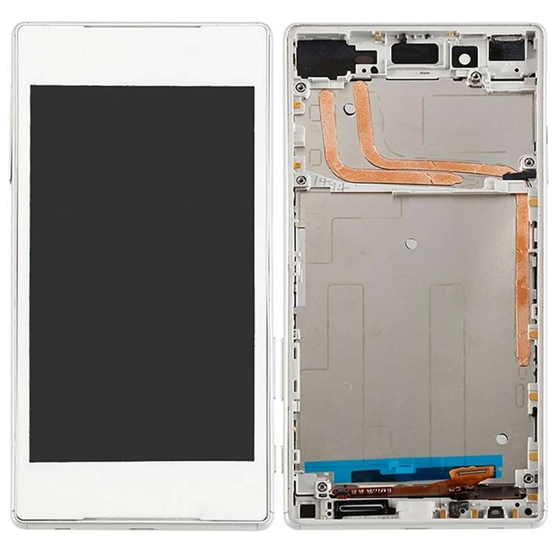 OEM LCD Screen for Sony Xperia Z5 Digitizer Full Assembly with Frame(White)