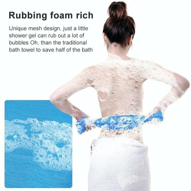 2 PCS Long Nylon Mesh Bath Shower Body Washing Clean Exfoliate Puff Scrubbing Towel Cloth Scrubbe...