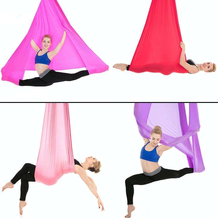 Indoor Anti-gravity Yoga Knot-free Aerial Yoga Hammock with Buckle / Extension Strap, Size: 400x2...