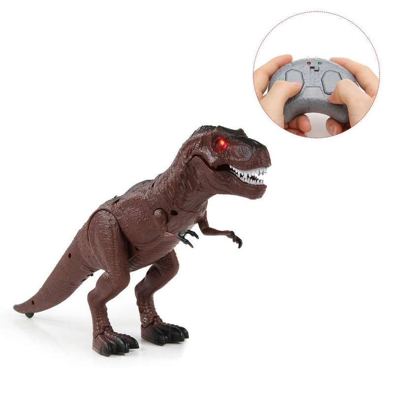 Walking Remote Control Tyrannosaurus Dinosaur Christmas Toy Light Sound Action Figure Infrared(Tr...