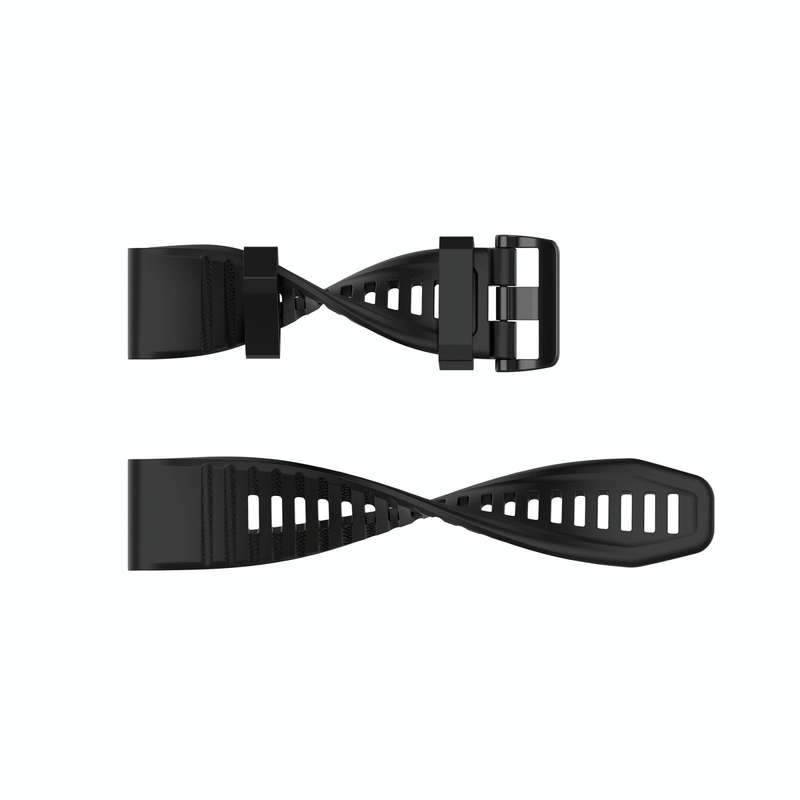 For Garmin Fenix 5x Puls 26mm Silicone Watch Band(Black)