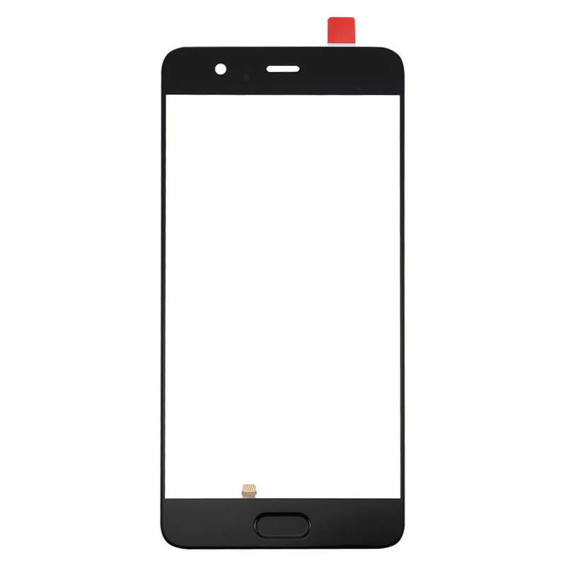 For Huawei P10 Plus Front Screen Outer Glass Lens, Support Fingerprint Identification (Black)
