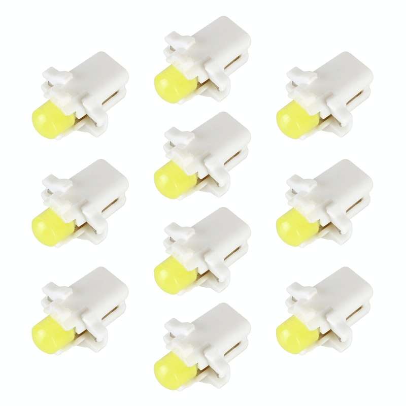 10 PCS B8.3 0.2W DC12V Wedge Instrument Panel COB LED Light Dashboard Gauge Cluster Indicator Lam...
