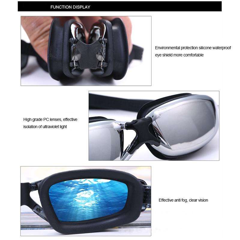 Professional Swimming Goggle Glasses(Blue)
