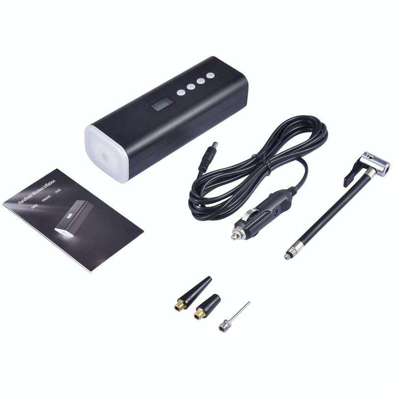 H68 Handheld Mini Wireless Smart Car Inflator Pump Portable Multifunctional Tire Air Pump(Black)
