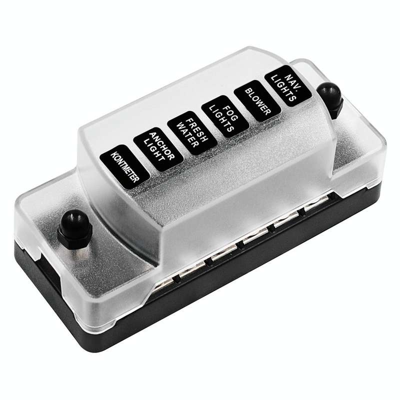 CS-978A1 FB1901 1 In 6 Out Independent Positive Negative Fuse Box without Fuse Piece for Auto Car...