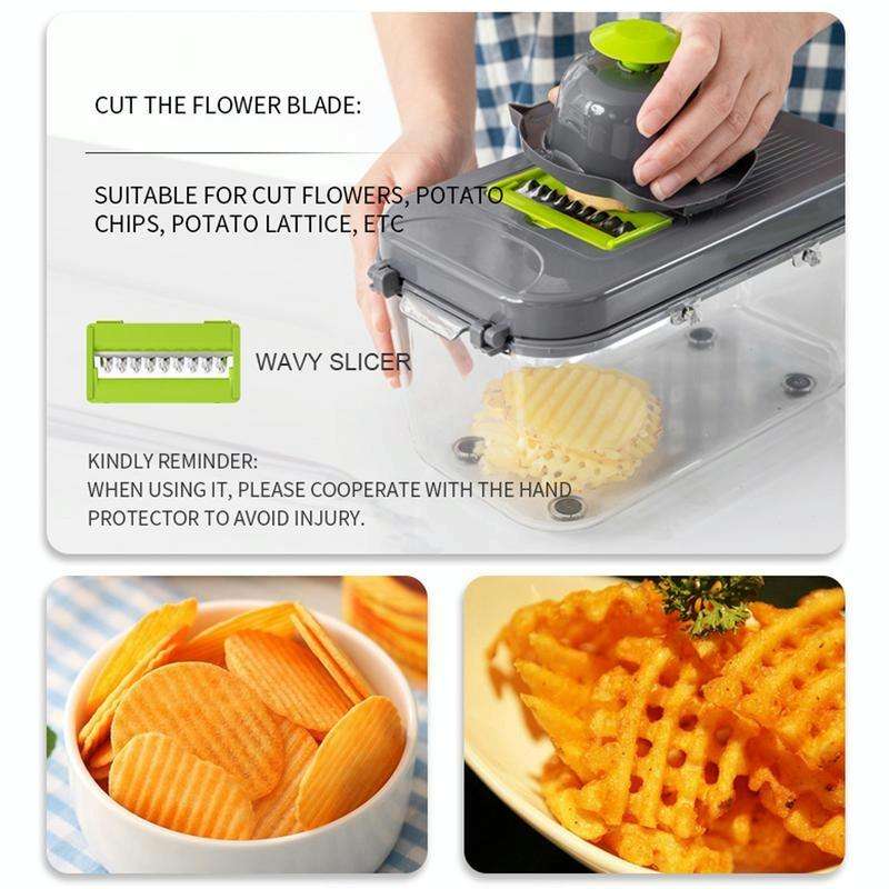 22-Pieces Multi-Function Veggie & Fruit Chopper