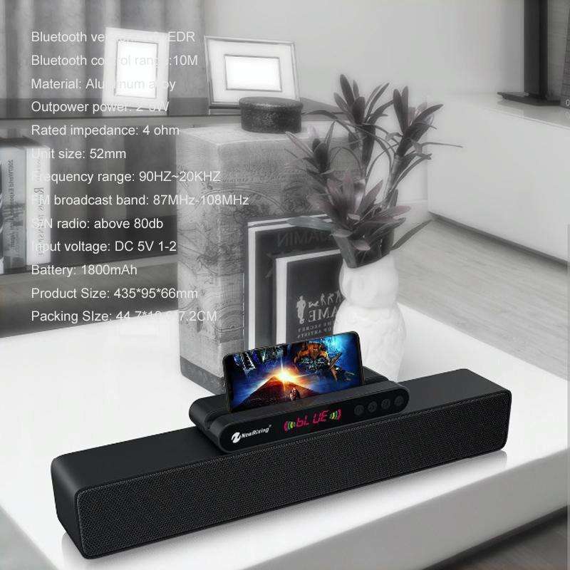 Newrixing NR-5017 LED Bluetooth Portable Speaker TWS Connection Loudspeaker Sound System 10W Ster...