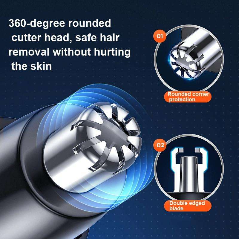 Electric Nose Hair Trimmer USB Rechargeable Eyebrow Trimmer Shaver( Blue)