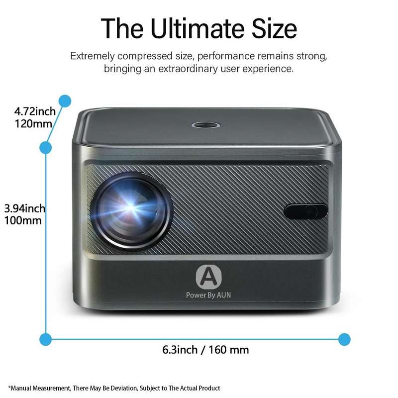 AUN A002 4K Android TV Home Theater Portable LED Projector Game Beamer(AU Plug)