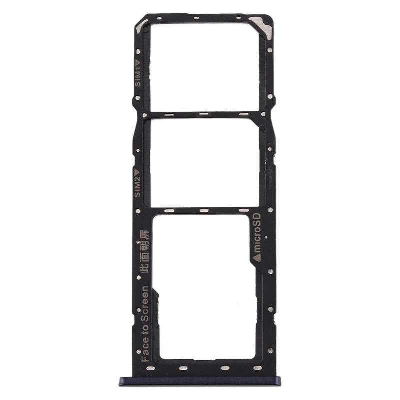 For Realme 2 SIM Card Tray + SIM Card Tray + Micro SD Card Tray (Black)