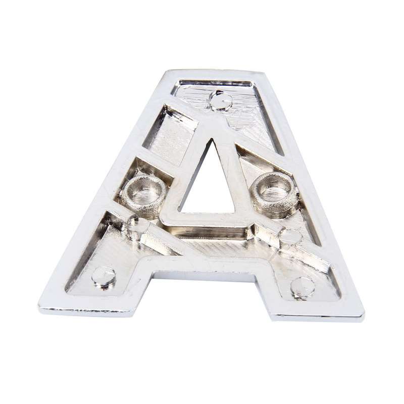 Car Vehicle Badge Emblem 3D English Letter A Self-adhesive Sticker Decal, Size: 4.5*4.5*0.5cm