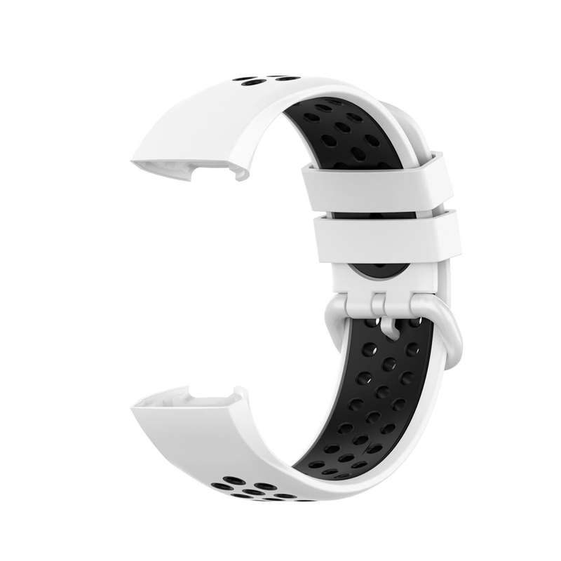 For Fitbit Charge 4 / Charge 3 / Charge 3 SE Watch Button Two Colors Silicone Replacement Strap W...
