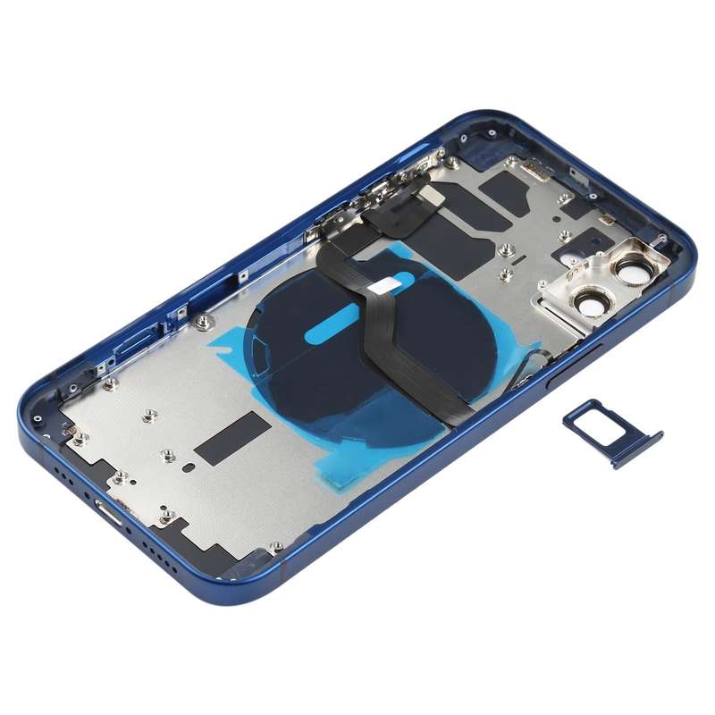 Battery Back Cover (with Side Keys & Card Tray & Power + Volume Flex Cable & Wireless Charging Mo...