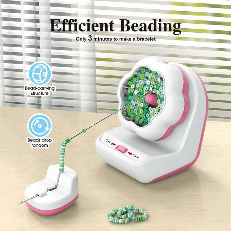 Electric Automatic Beading Machine DIY Handmade Bead Threading Machine Beading Tools Bead Stringe...