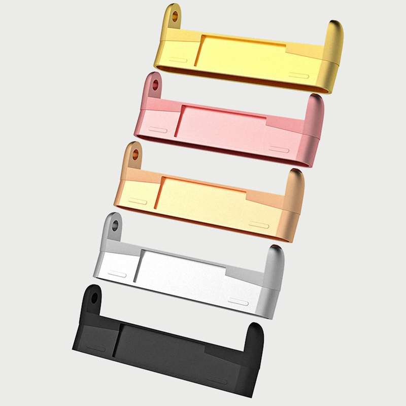 For Fitbit Versa 4 / Versa 3 / Sense 2 1 Pairs Watch Band Connector(Silver)