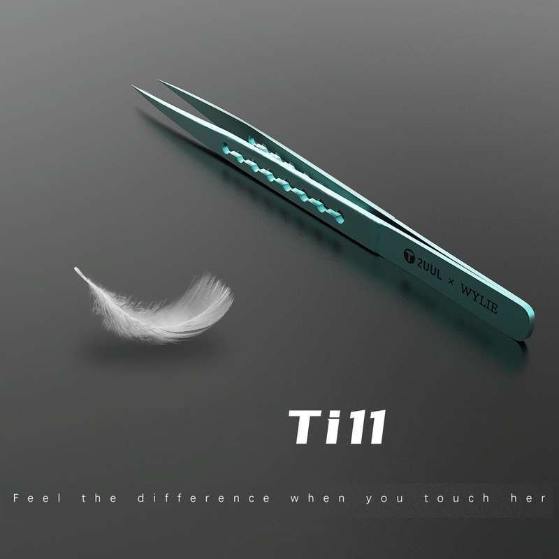 2UUL & WYLIE Ti11 Titanium Alloy Straight Tip Tweezers