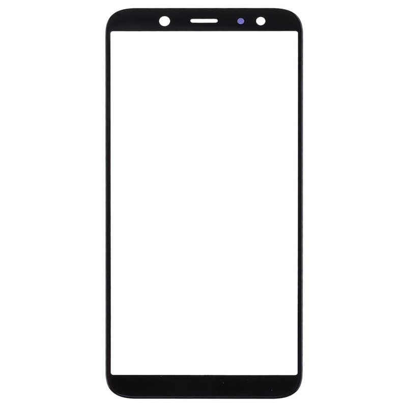 For Samsung Galaxy A6 (2018)  10pcs Front Screen Outer Glass Lens (Black)