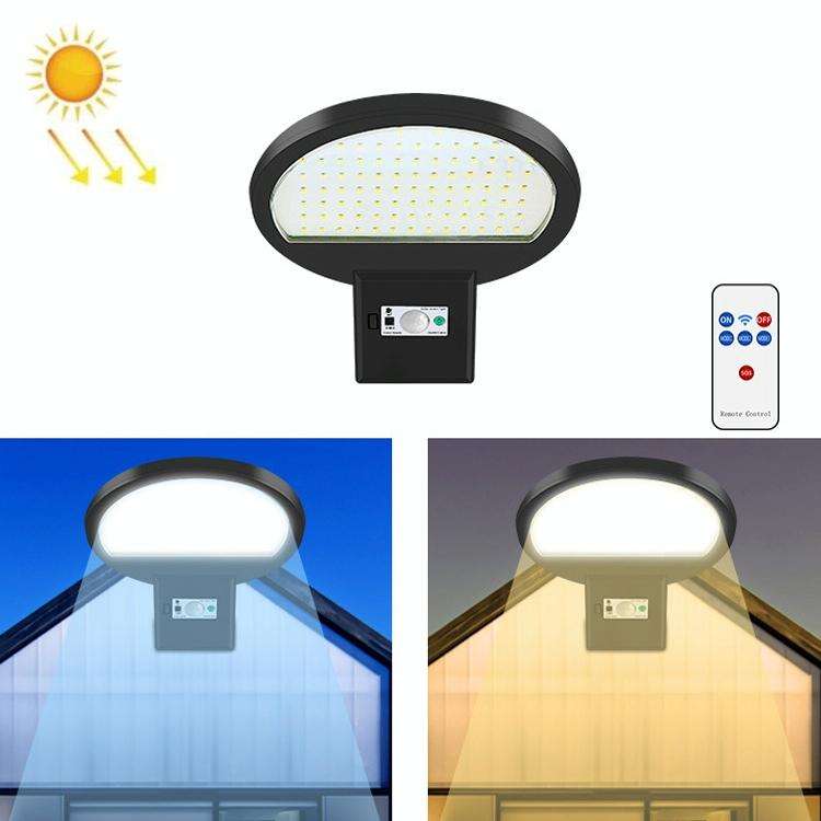 LED Solar Motion Sensing Outdoor Street Lamp Head Garden Community Lighting Wall Lamp, Style: Rem...