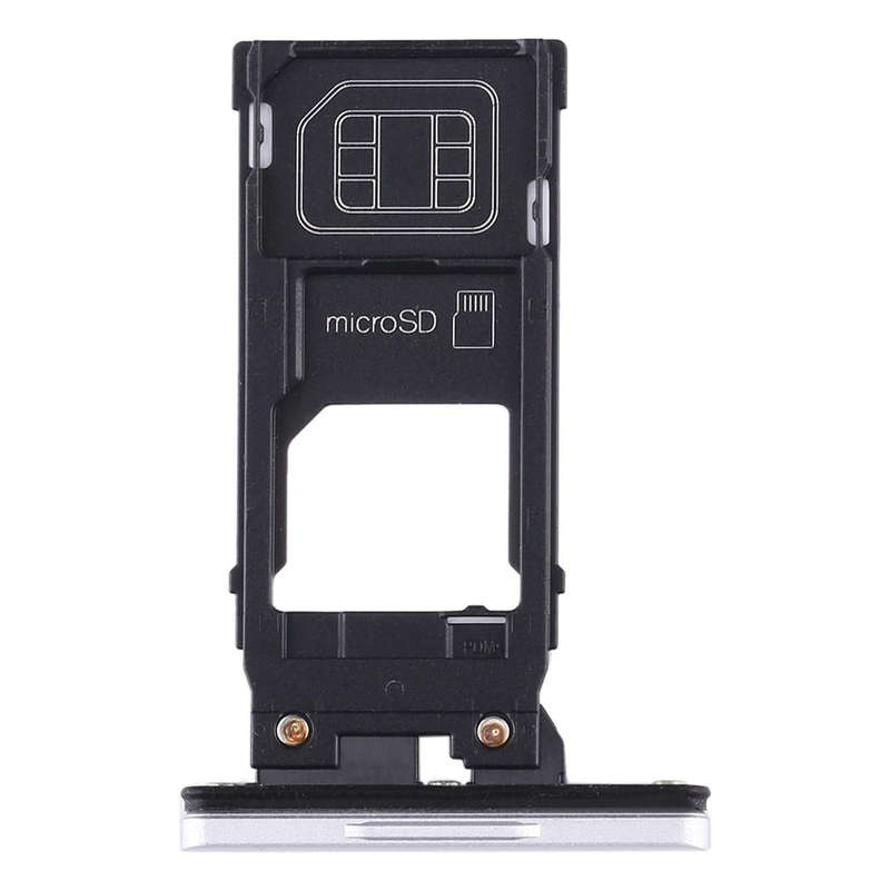 SIM Card Tray + Micro SD Card Tray for Sony Xperia XZ3(White)