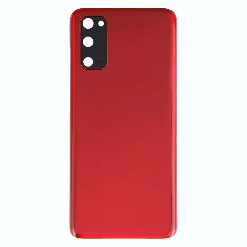 For Samsung Galaxy S20 Battery Back Cover with Camera Lens Cover(Red)