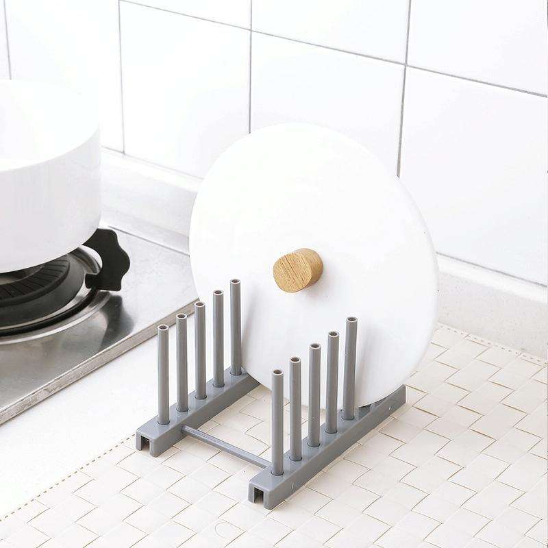 3 PCS Multi-function Kitchen Removable Plastic House Dish Rack Shelves, Random Color Delivery