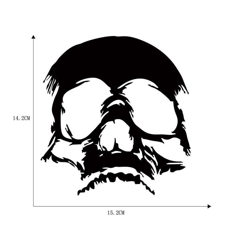 D-774 Evil Skull Pattern Car Modified Decorative Sticker(Black)