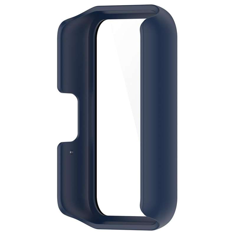 For Samsung Galaxy Fit 3 SM-R390 PC + Tempered Glass Film Integrated Watch Protective Case(Ink Blue)