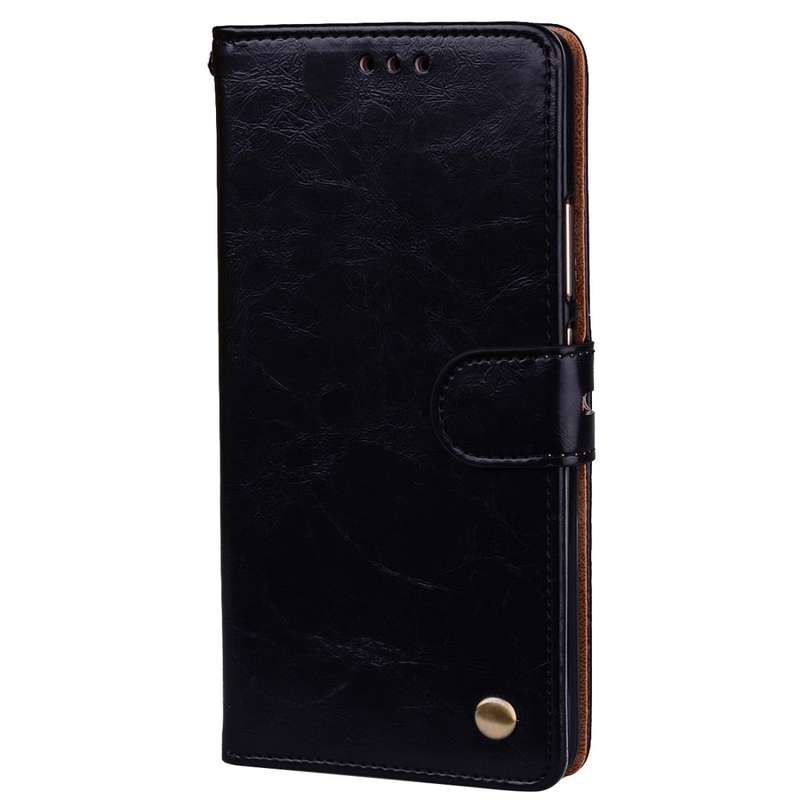 For Huawei P9 Lite Business Style Oil Wax Texture Horizontal Flip Leather Case with Holder & Card...