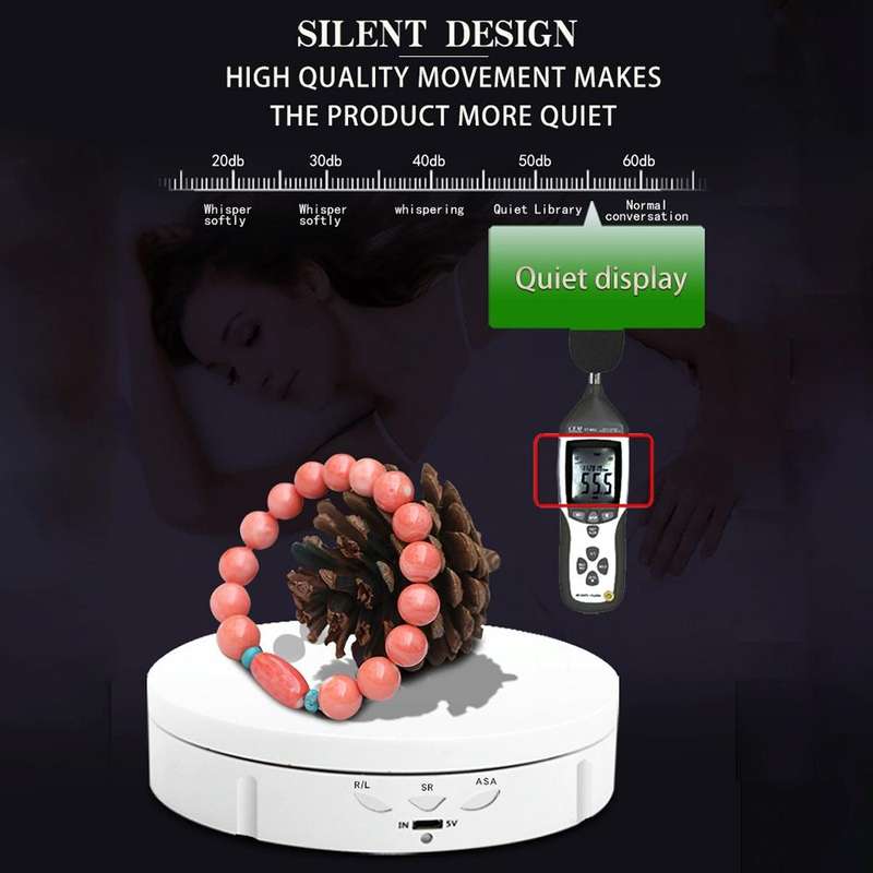 14.6cm USB Electric Rotating Turntable Display Stand Video Shooting Props Turntable for Photograp...