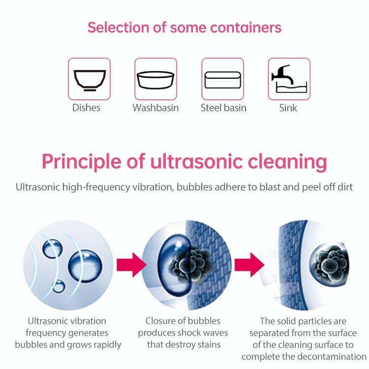 JeKen CE-9600 Household Ultrasonic Cleaner Vegetable Washing Glasses Watch Jewelry Cleaner(AU Plug)