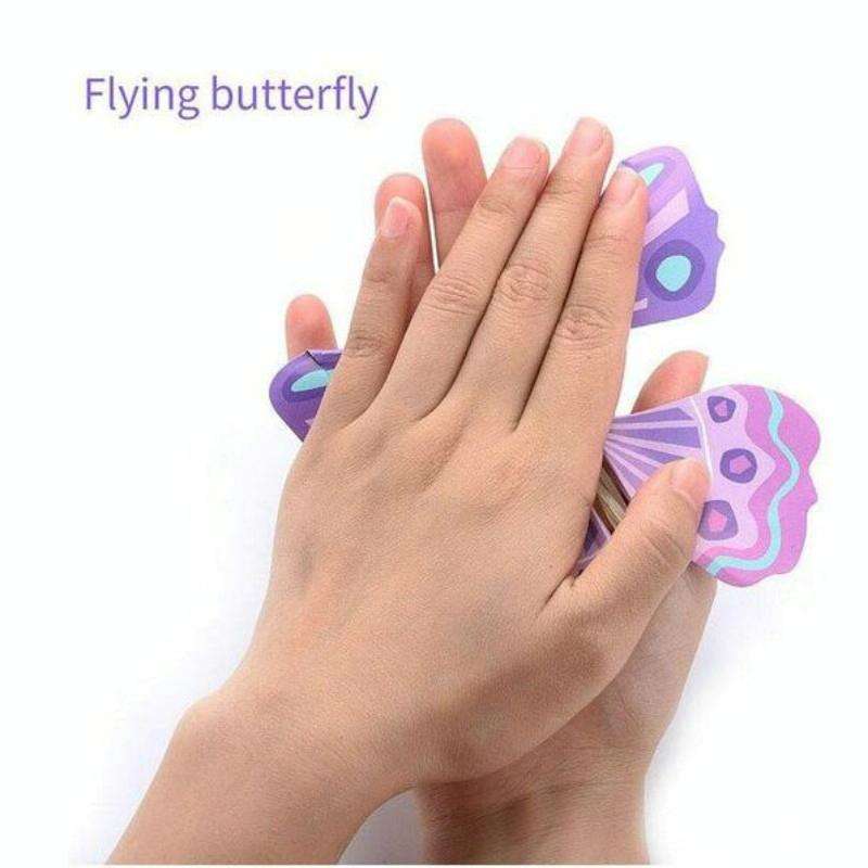 Magic Science Novelty Flying Butterfly Toy Magic Props(Yellow + Blue)