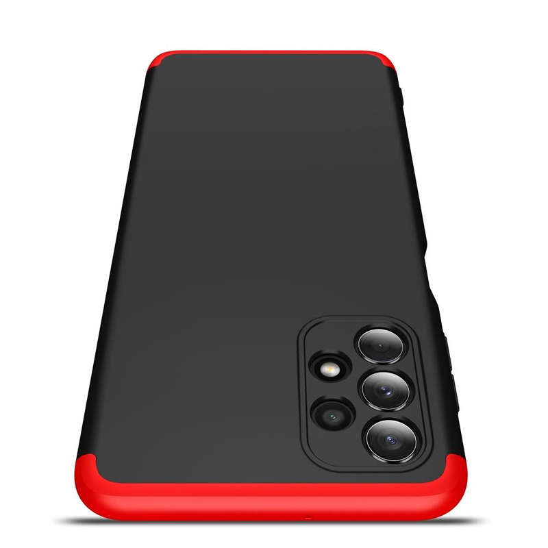For Samsung Galaxy A32 4G GKK Three Stage Splicing Full Coverage PC Case(Black Red)